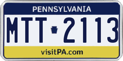 PA license plate MTT2113