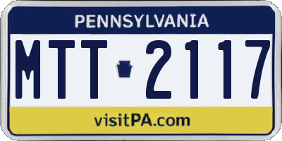 PA license plate MTT2117