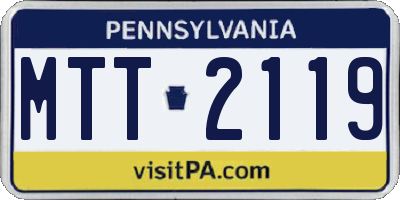 PA license plate MTT2119