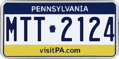 PA license plate MTT2124