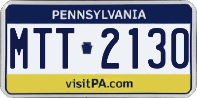 PA license plate MTT2130