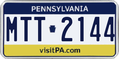 PA license plate MTT2144