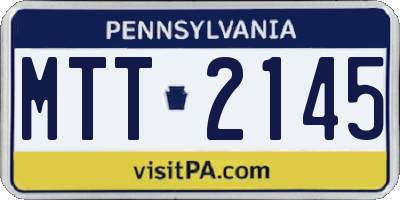 PA license plate MTT2145