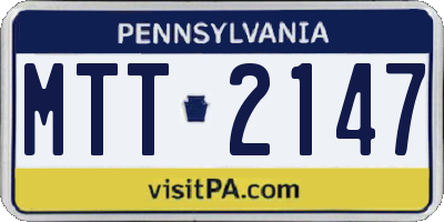 PA license plate MTT2147