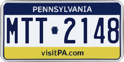 PA license plate MTT2148