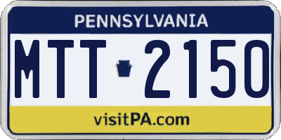 PA license plate MTT2150