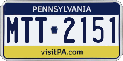 PA license plate MTT2151
