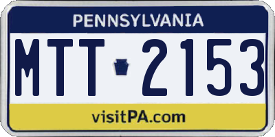 PA license plate MTT2153