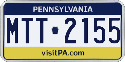 PA license plate MTT2155