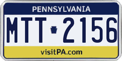 PA license plate MTT2156