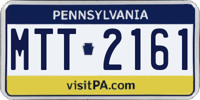 PA license plate MTT2161