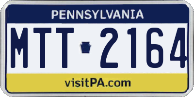 PA license plate MTT2164