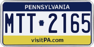 PA license plate MTT2165