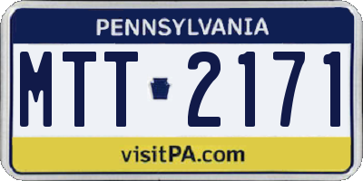 PA license plate MTT2171