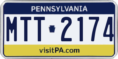 PA license plate MTT2174