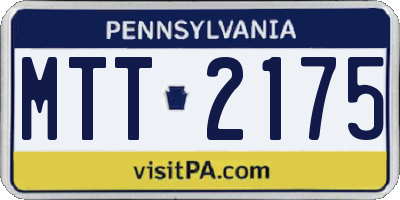 PA license plate MTT2175