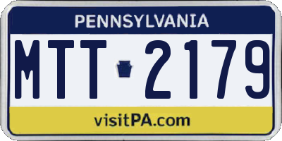 PA license plate MTT2179