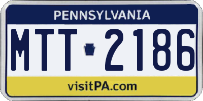 PA license plate MTT2186