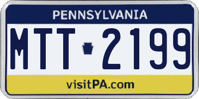 PA license plate MTT2199