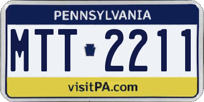 PA license plate MTT2211