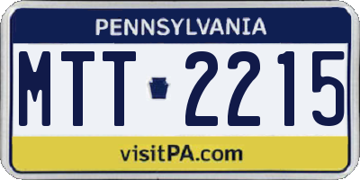 PA license plate MTT2215