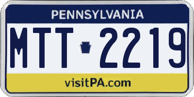 PA license plate MTT2219