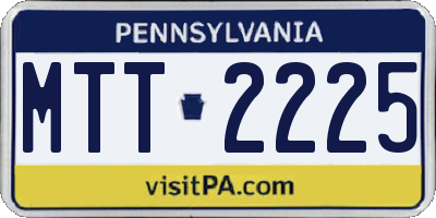 PA license plate MTT2225