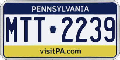 PA license plate MTT2239