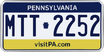 PA license plate MTT2252