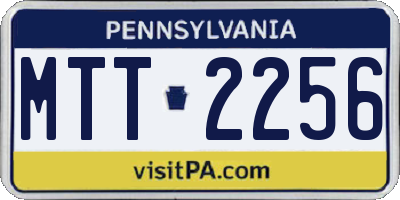 PA license plate MTT2256