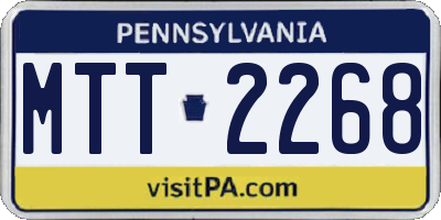 PA license plate MTT2268