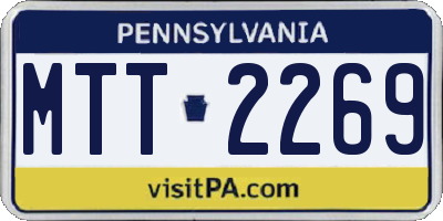 PA license plate MTT2269