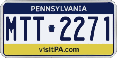 PA license plate MTT2271
