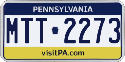 PA license plate MTT2273