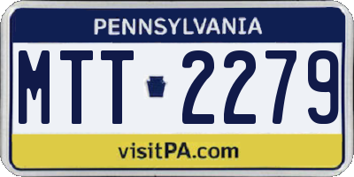 PA license plate MTT2279