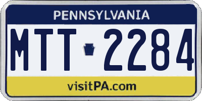 PA license plate MTT2284