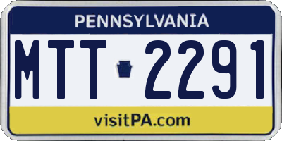 PA license plate MTT2291