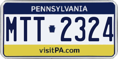 PA license plate MTT2324