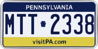 PA license plate MTT2338