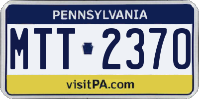 PA license plate MTT2370