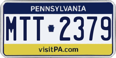PA license plate MTT2379