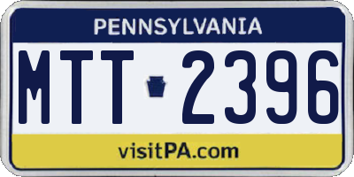 PA license plate MTT2396