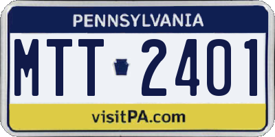 PA license plate MTT2401