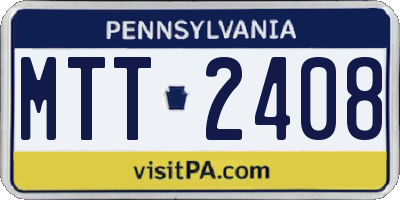 PA license plate MTT2408