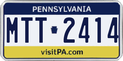 PA license plate MTT2414