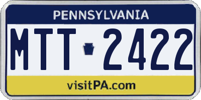 PA license plate MTT2422