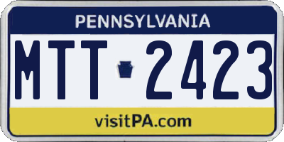 PA license plate MTT2423