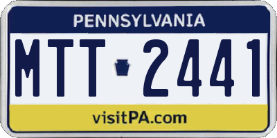 PA license plate MTT2441