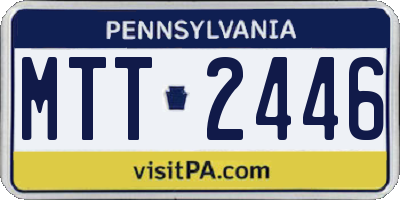 PA license plate MTT2446