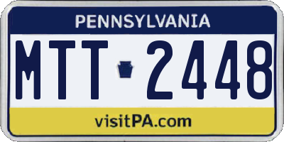 PA license plate MTT2448